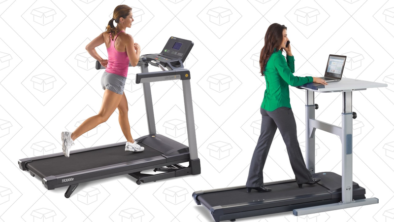 LifeSpan TR3000e Treadmill, $999 | LifeSpan TR1200-DT5 Treadmill Desk, $999